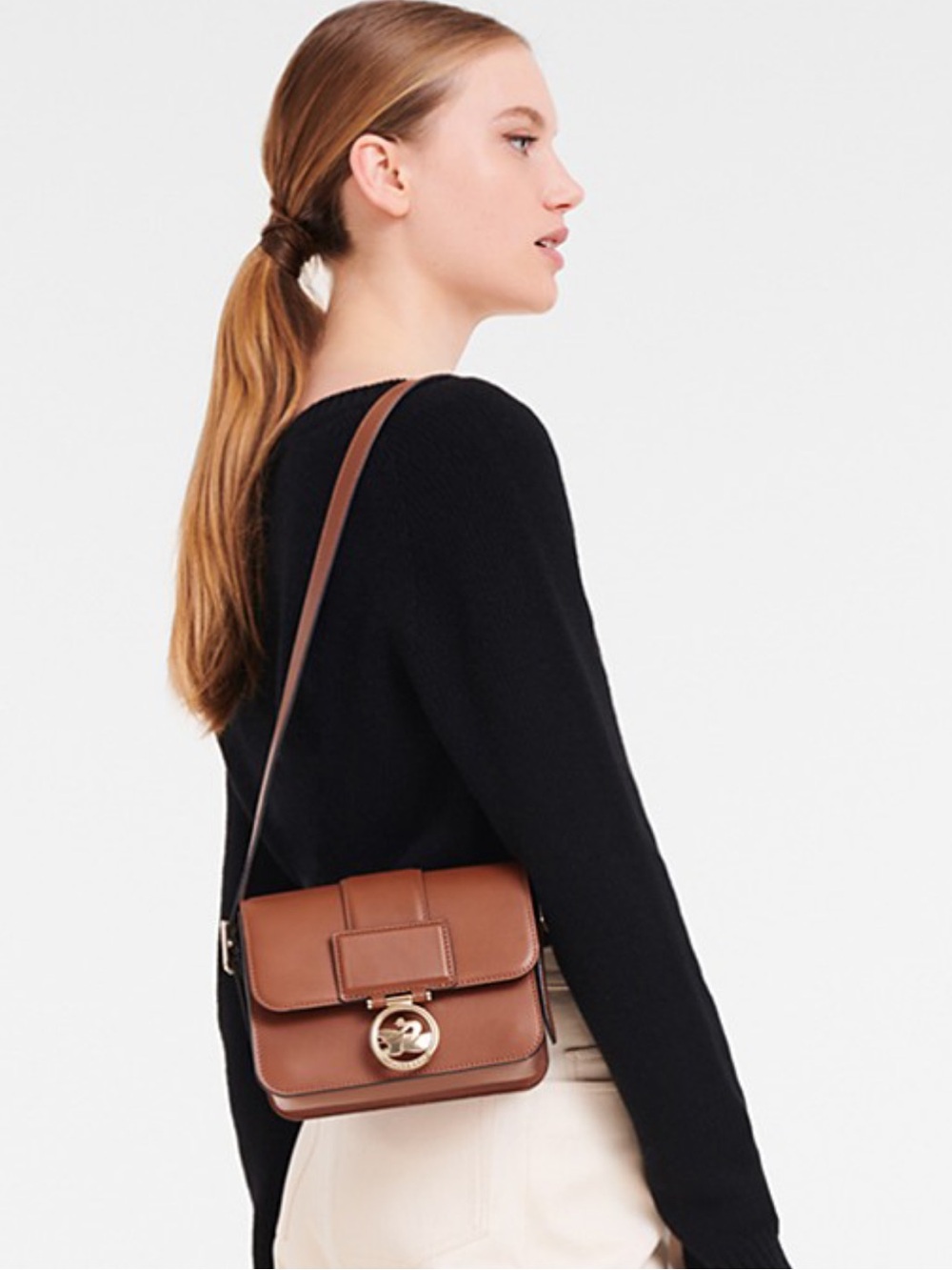 Longchamp Box Trot Crossbody Cognac/Pale Gold - Picture 16 of 16